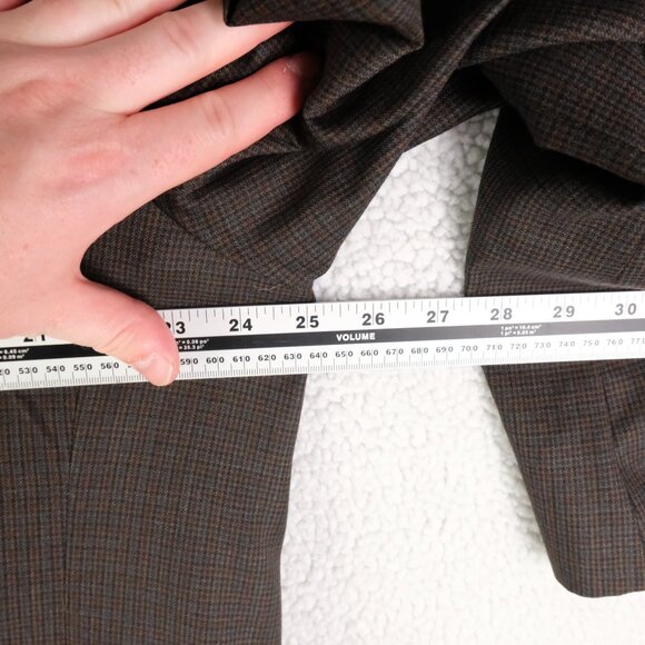 Jp Tilford Samuelsohn Blazer Mens 46L Brown Check Two Button Double Vented Wool - Picture 9 of 14